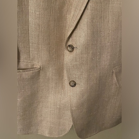 Patrick James Blazer Jacket Mens 44R M Tan Sport Coat - Picture 3 of 7